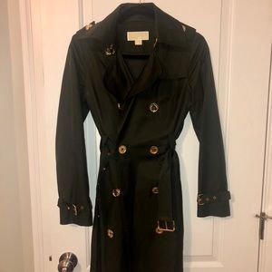 Michae Kors Women's Green Trench Coat